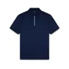Shop Paul & Shark Polo Shirt In Pearl Cotton With Bicolor Zip In Blu