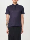 Paul & Shark Polo In Jersey Di Lino In Blue