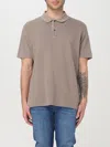 Paul & Shark Beige Pique Polo In Silver