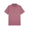Paul & Shark Polo Silver In Cotone Fine Piqué Con Ricamo Shark Fin In Rosso Rosato