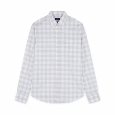 Paul & Shark Camicia Prestige 120 Con Motivo A Quadri In Bianco Quadri Beige