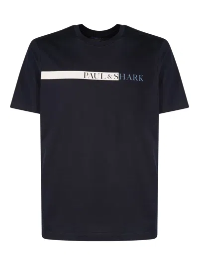 Paul & Shark Printed T-shirt In Blue