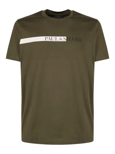 Paul & Shark Printed T-shirt In Green