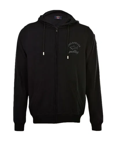 Paul & Shark Pull Rope Hooded Sweater In Black