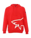 Shop Paul & Shark Pull Rope Hooded Sweater In Red