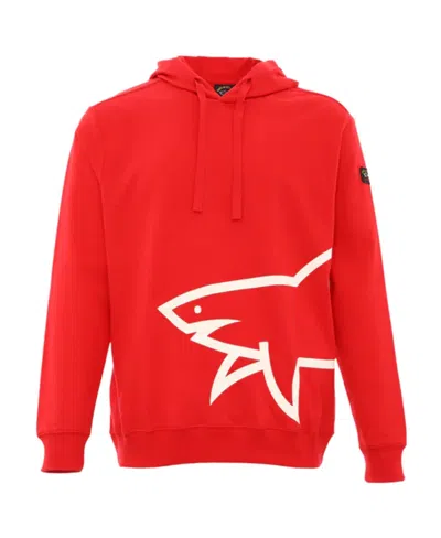 Paul & Shark Pull Rope Hooded Sweater In Red