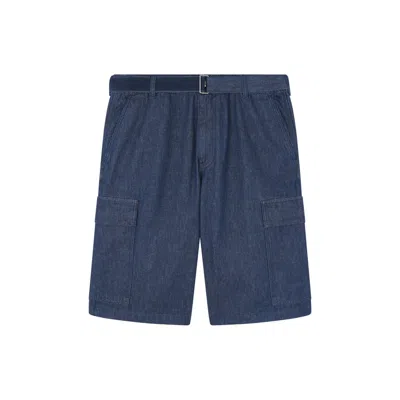 Paul & Shark Bermuda Cargo In Denim Raw In Blu Scuro Jeans