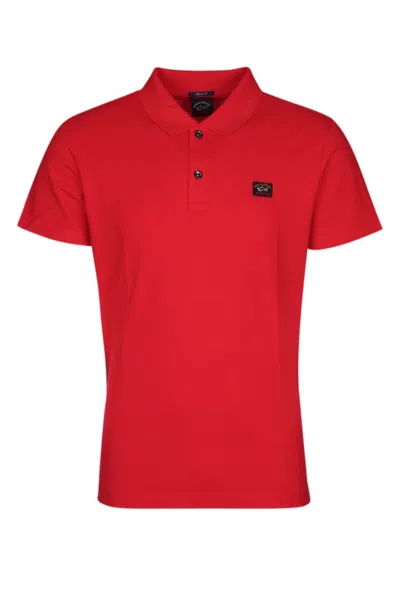 Paul & Shark Red Short Sleeve Logo Polo