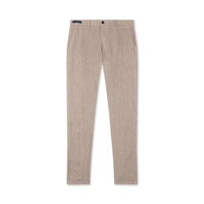 Paul & Shark Pantalone Chino Regular In Lino In Sabbia