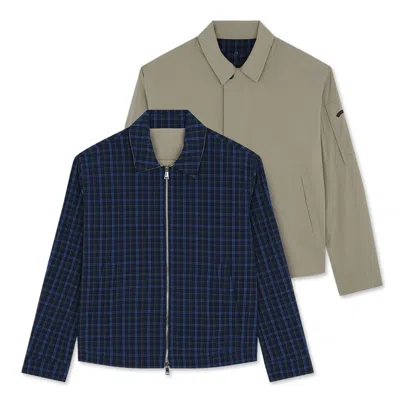 Paul & Shark Giubbotto Reversibile Con Motivo A Quadri In Scozzese Blu Beige Azzuro Nero