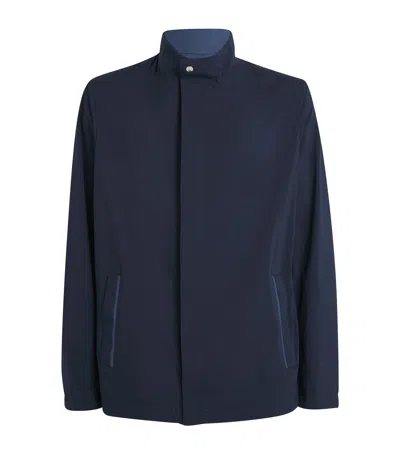 Paul & Shark Reversible Typhoon Platinum Jacket In Blue