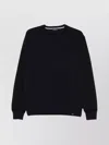 Paul & Shark Ribbed Crew Neck Sweater In Black