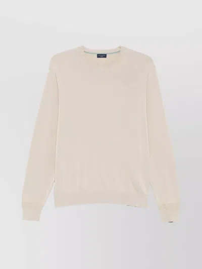 Paul & Shark Ribbed Crew Neck Sweater In Pink
