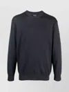 Paul & Shark Maglia Con Scollo A V In Lana Merino Con Badge Iconico In Black