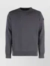 Paul & Shark Ribbed Crew-neck Wool Sweater With Shoulder Buttons
