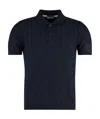 Paul & Shark Knitted Texture Short Sleeve Polo Shirt In Black