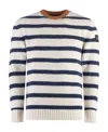 Paul & Shark Round Collar And Long-sleeved Pullover In White