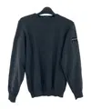 Paul & Shark Round-collar And Long-sleeved Sweater In Black