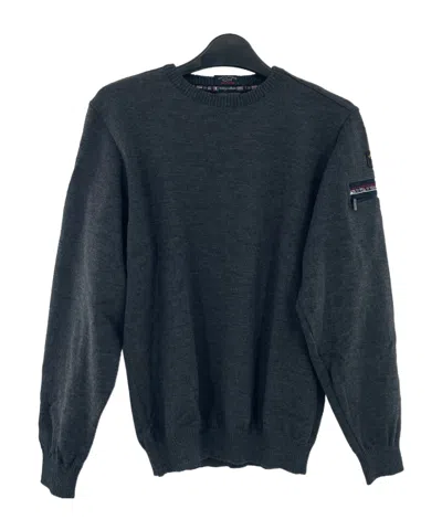 Paul & Shark Round-collar And Long-sleeved Sweater In Black