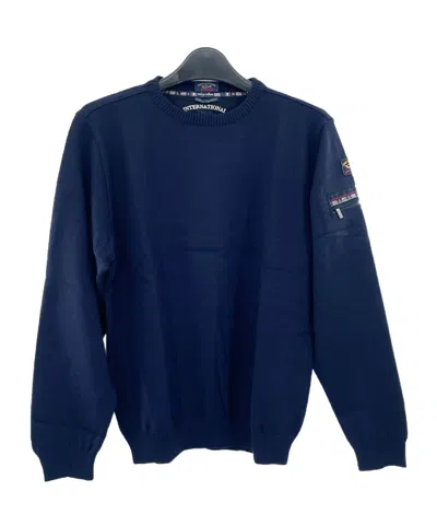 Paul & Shark Round-collar And Long-sleeved Sweater In Blue