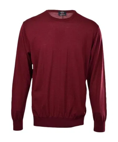 Paul & Shark Round-neck Long-sleeved Pullover In Red