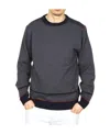 Paul & Shark Round Neck Long-sleeved Sweater In Black