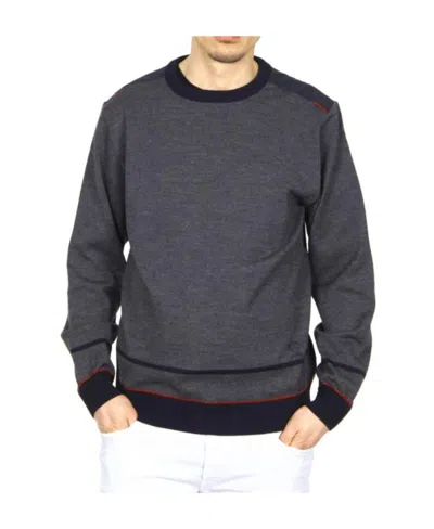 Paul & Shark Round Neck Long-sleeved Sweater In Black