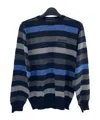 Paul & Shark Round-neck Striped Sweater In Black