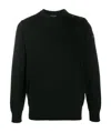 Paul & Shark Round-neck Knitted Jumper In Black