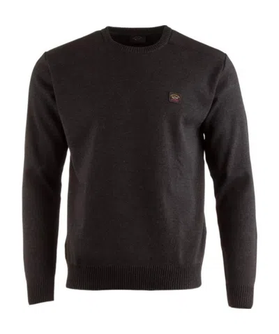 Paul & Shark Round-neck Sweater In Black