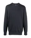 Paul & Shark Maglia Con Scollo A V In Lana Merino Con Badge Iconico In Black