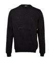 Paul & Shark Round-necked Logo Sweater In Black