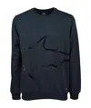 Paul & Shark Round-necked Logo Sweater In Black