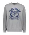 Paul & Shark Round-necked Logo Sweater In Gray