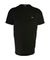 Paul & Shark Chest Shark Logo Piquet Polo In Black