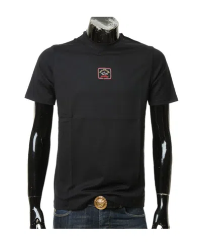Paul & Shark Round-necked Logo T-shirt In Black