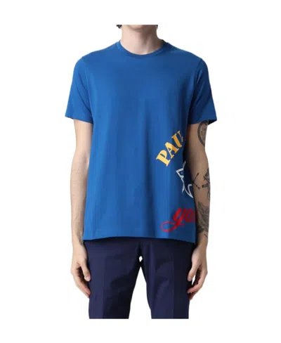 Paul & Shark Round-necked Logo T-shirt In Blue