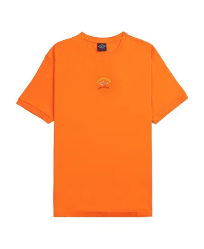 Paul & Shark Round-necked T-shirt In Orange