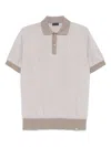 Paul & Shark Sand Beige Short Sleeve Polo With Classic Collar