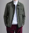 Paul & Shark Save The Sea Re 4x4 Stretch Typhoon Shacket In Olive In Green