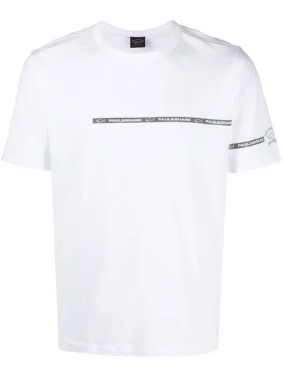 Paul & Shark 'save The Sea' T-shirt In White