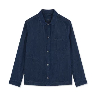 Paul & Shark Shacket In Denim Raw In Blu Scuro Jeans