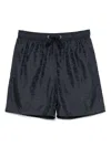 Paul & Shark Shark-motif Swim Shorts In Blue