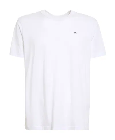 Paul & Shark Shark Motif T-shirt In Weiss