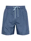 Paul & Shark Shark-print Swim Shorts In 蓝色