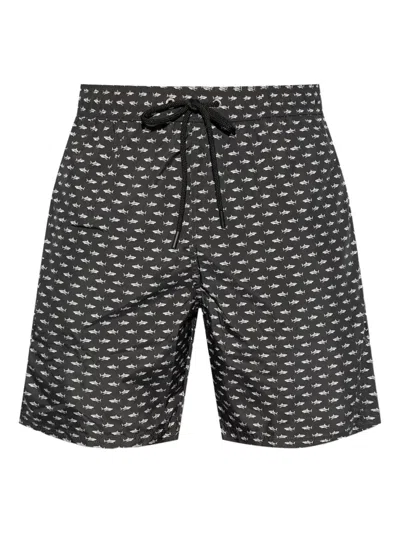 PAUL & SHARK SHARK-PRINT SWIM SHORTS