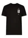 Paul & Shark Shark Graphic Print Crew Neck T-shirt In Black