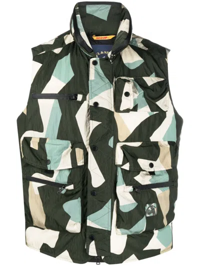 Paul & Shark Sharkdazzle Save The Sea Scoop Gilet In Green