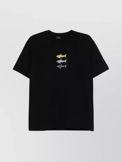 PAUL & SHARK SHARKS PRINT COTTON JERSEY T-SHIRT