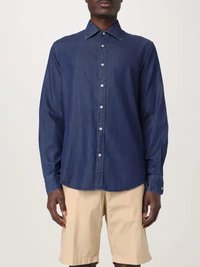 Paul & Shark Shirt  Men Color Denim